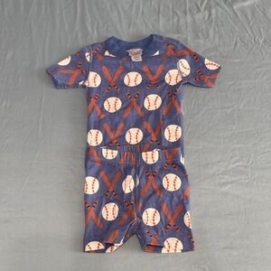 Hanna Andersson Baseball Two Piece Short Pajamas